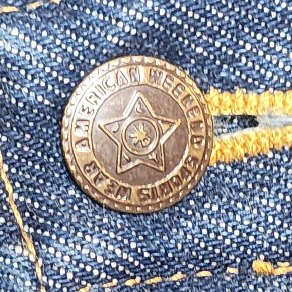 American Weekend Brand Medium Wash Straight Leg Cotton Denim Jeans Size 40x30 - Picture 9 of 16